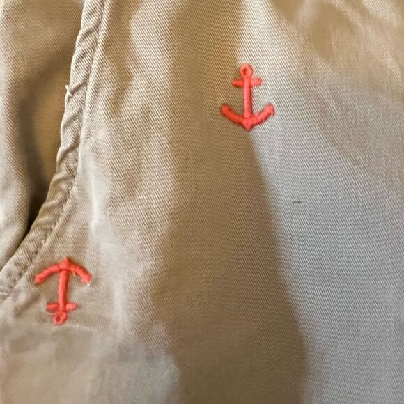 G. H. Bass Heritage Khaki Embroidered Anchor Shorts sz 6 - Picture 4 of 4